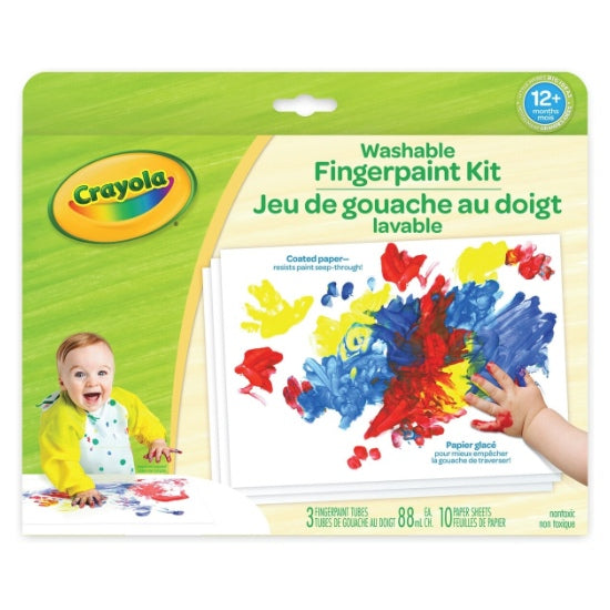 Washable fingerpaint kit