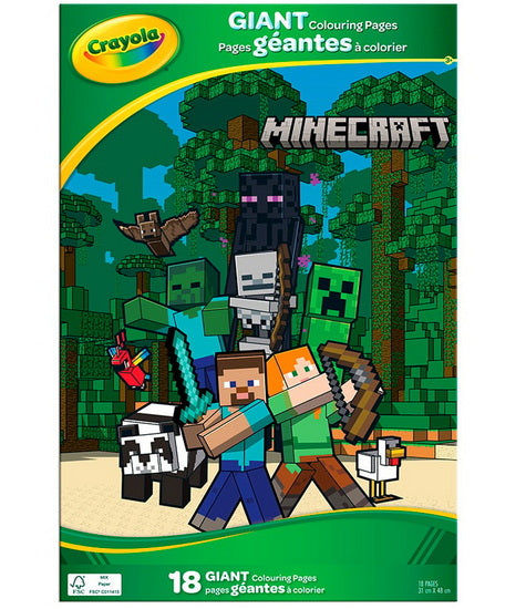 Giant colouring pages Minecraft