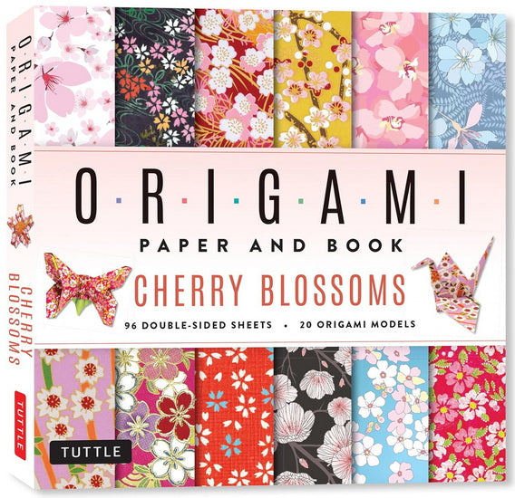 Cherry Blossoms Origami Paper and Book: 20 Easy Models with 96 High Quality Folding Sheets (Double-Sided)