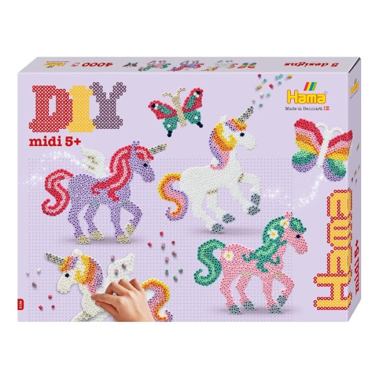 Boîte cadeau Hama midi: Licornes