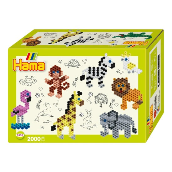 Boîte cadeau Hama midi: Animaux du zoo