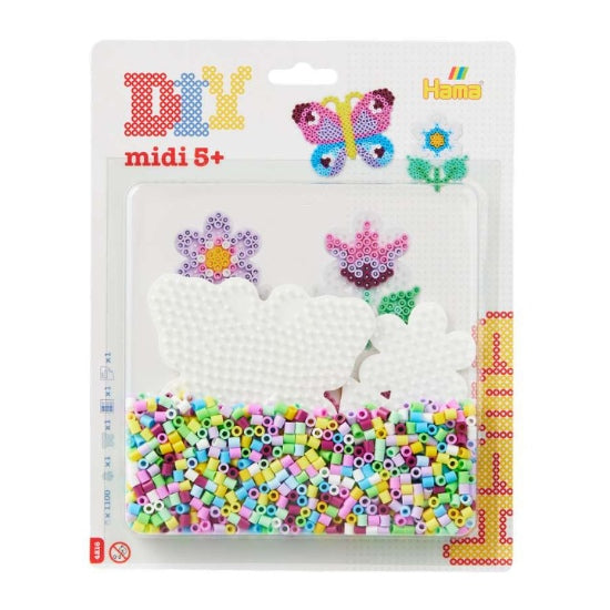 Ens. 1100 perles et 2 petites plaques fleur et papillon