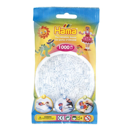 Pqt. 1000 perles Hama Midi : Transparentes