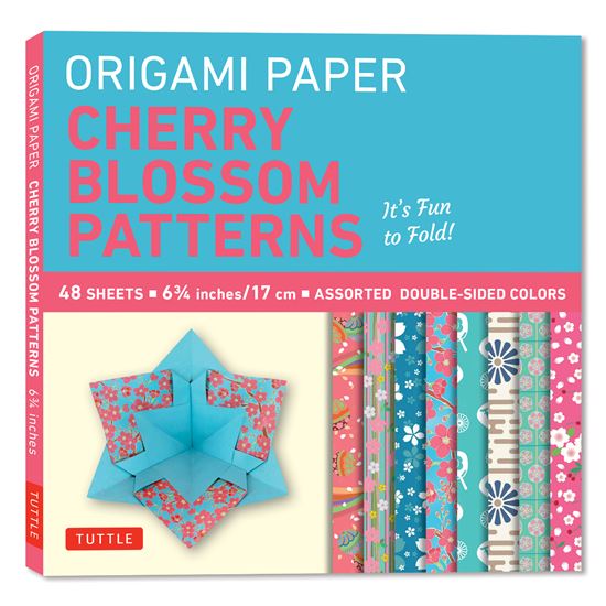 Origami Paper- Cherry Blossom Prints- Small 6 3/4 48 sheets: Tuttle Origami Paper: Origami Sheets Printed with 8 Different Patterns: Instructions for 5 Projects Included