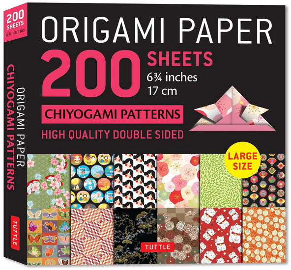 Origami Paper 200 sheets Chiyogami Patterns 6 3/4 (17cm): Tuttle Origami Paper: Double-Sided Origami Sheets with 12 Different Patterns (Instructions for 6 Projects Included)