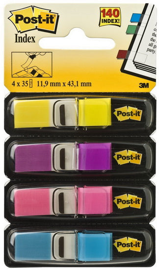 Post-it languettes 4 couleurs 140u