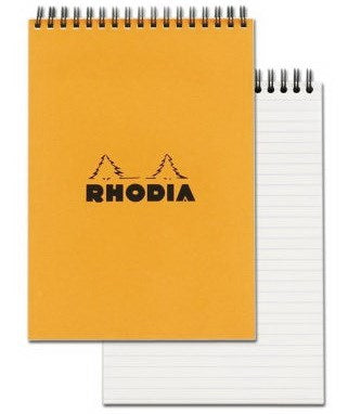 Bloc spirale Rhodia #16 ligné 14.8x21cm 80 feuilles Orange