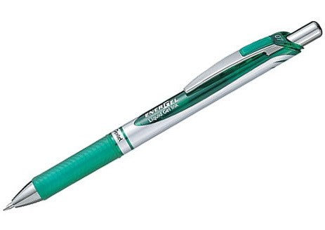 Stylo gel rétractable Energel vert 0.7 mm
