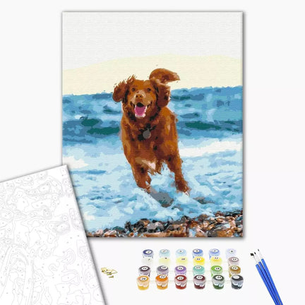 Paint by Numbers Kit - "Dog in the Sea"