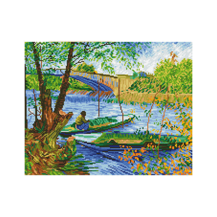 Diamond Dotz Kit - Fishing In Spring, Van Gogh