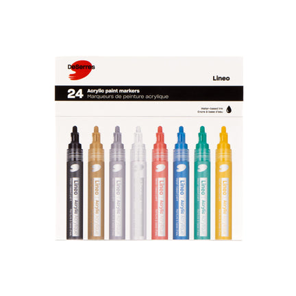 Lineo Acrylic Markers - 24 Pieces