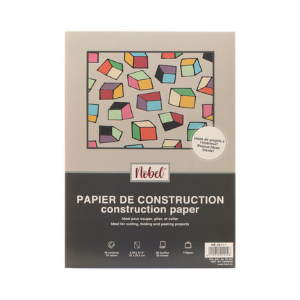 50-Sheet Construction Paper Pad - 10 Colours