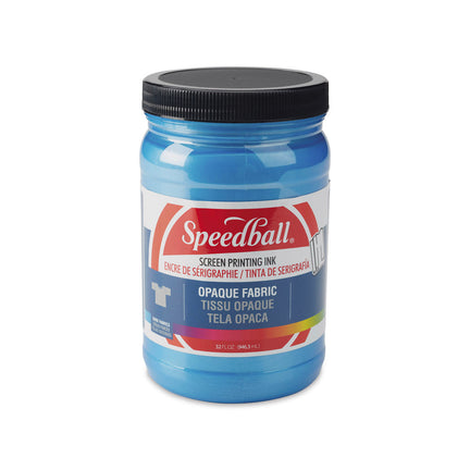 Encre opaque pour tissus Speedball - Bleu Topaze - 946ml