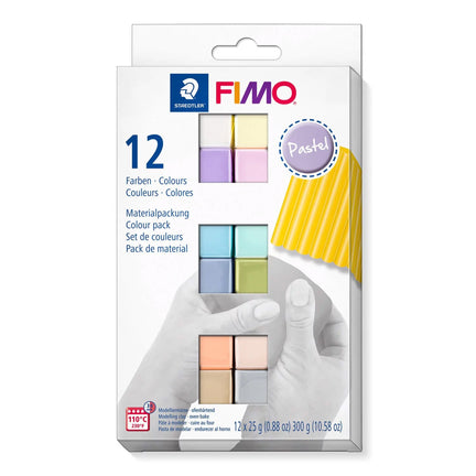 12-Piece FIMO® Soft Polymer Clay Set - Pastel Colours