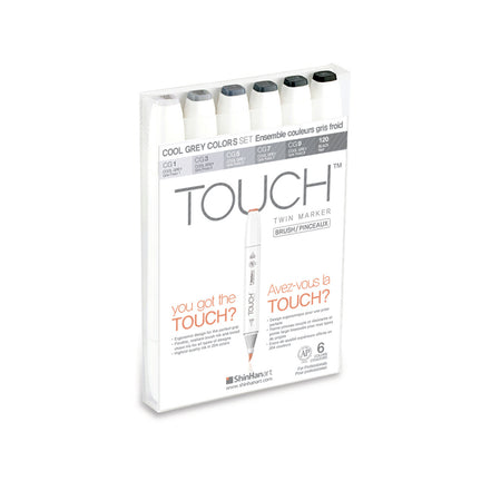 Touch Twin Markers - Cool Grey, 6 Pieces