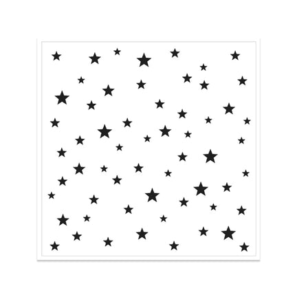 Mixed Media Stencil - Starry Stars, 6 x 6 in.