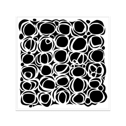 Mixed Media Stencil - Nested Circles, 6 x 6 in.