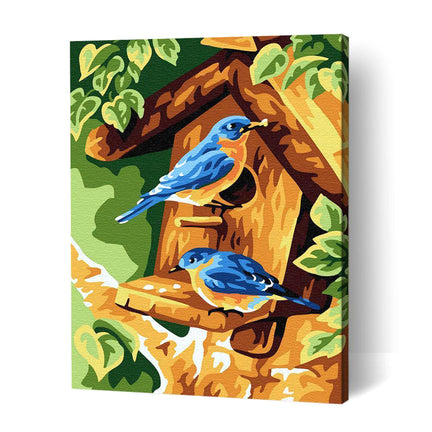 Paint by Numbers Kit - "Blue Birds"