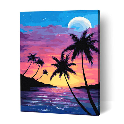 Paint by Numbers Kit - "Caribbean Sunset"