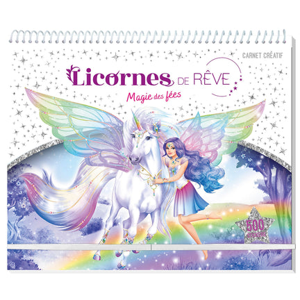 Licornes de reve - carnet creatif - magie des fees - French Ed.