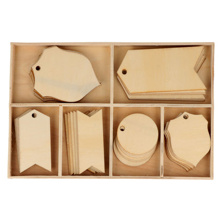 36-Piece Wooden Label Set