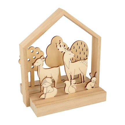 Wooden House & Animals DIY Kit
