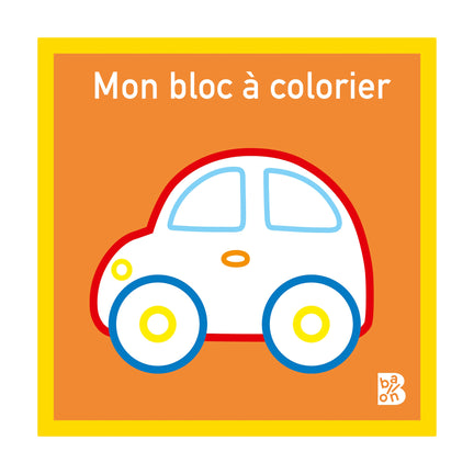 Mini bloc à colorier : Voiture - French Ed.