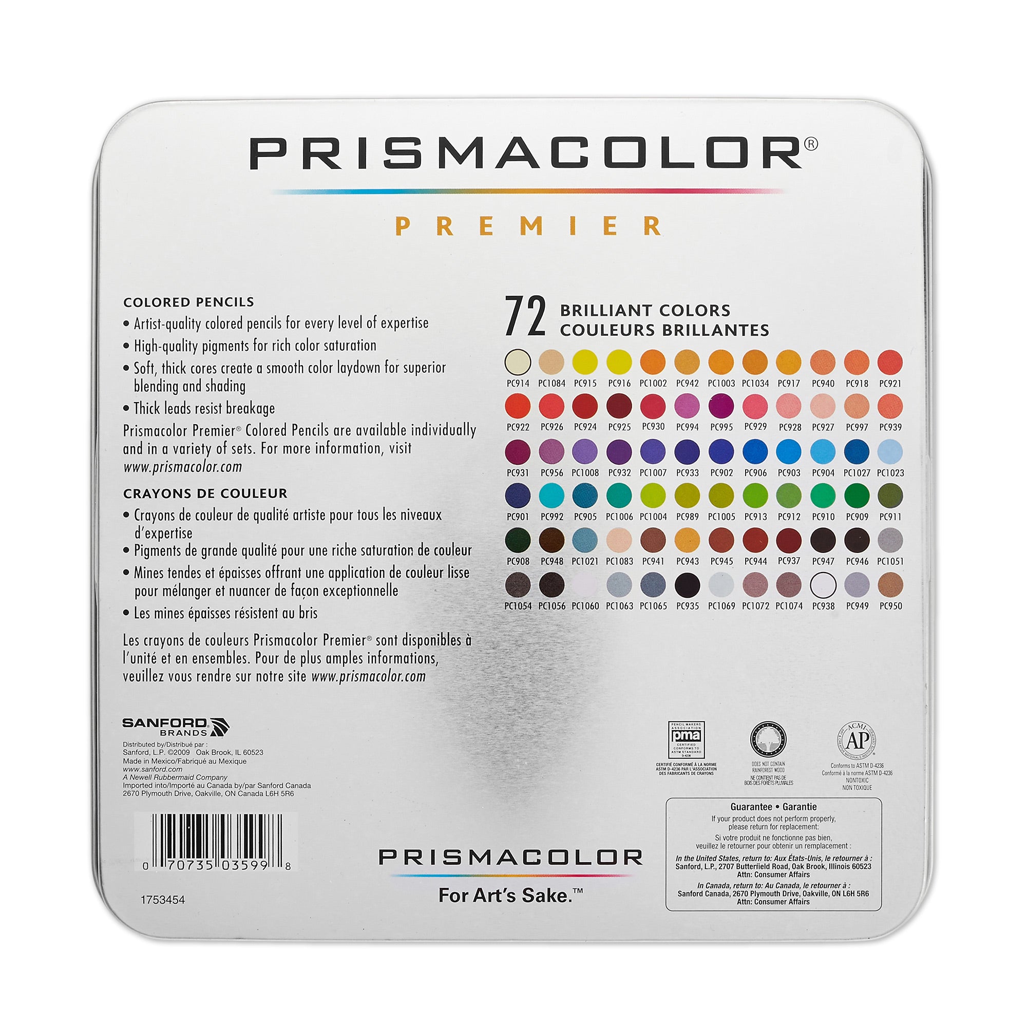 72-Pack Premier Coloured Pencils | DeSerres