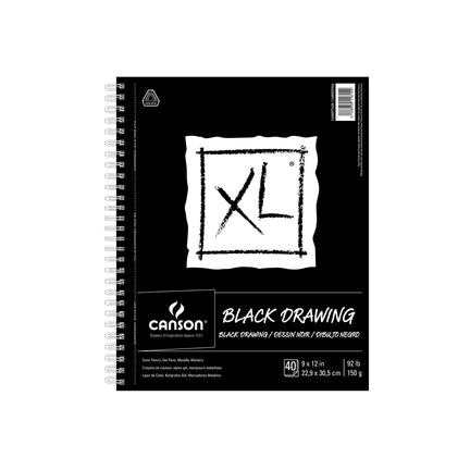 Black drawing pad 9 x 12 inches (150 gsm)