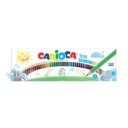 50-Pack TITA Resin Coloured Pencils - Rainbow 