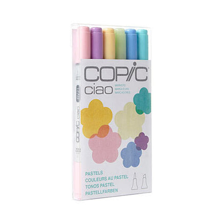 Set of 6 Copic Marker - Pastels