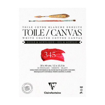 White Coated Cotton Canvas - 10 Sheets