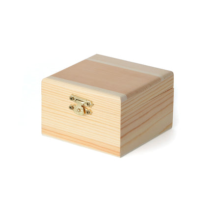 Wooden Square Box - 9 x 9 x 6 cm