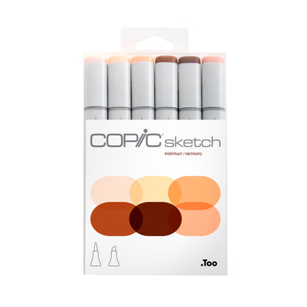 6-Pack Copic Sketch Markers - Portrait