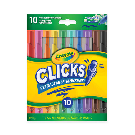 10-Pack Clicks Retractable Markers