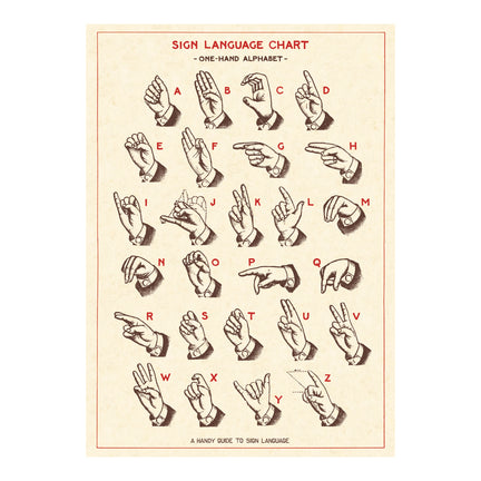 Decorative Wrap - Sign Language Chart