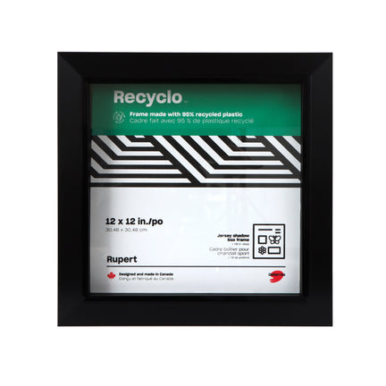 Recyclo™ Rupert Shadowbox Frame - Black, 12 x 12 in