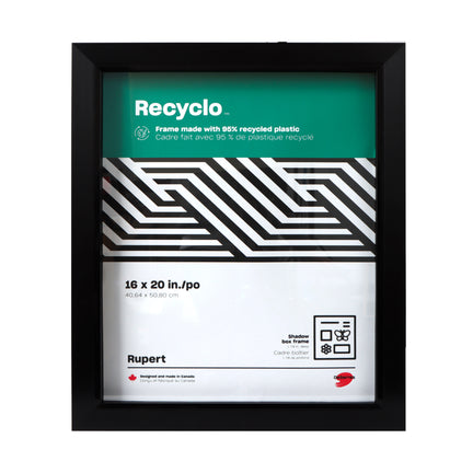 Recyclo™ Rupert Shadowbox Frame - Black, 16 x 20 in
