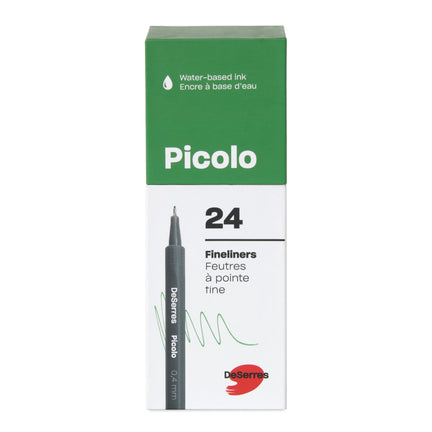 24-Pack Picolo Fineliners Set - 0.4 mm, Assorted Colours