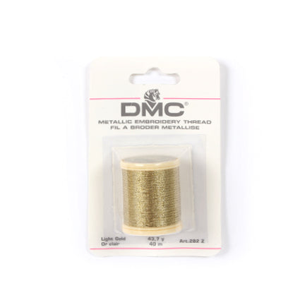Metallic Embriodery Thread- Pale Gold, 44 Yards