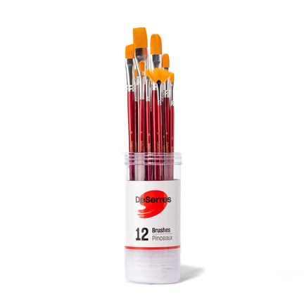 Set of 12 DeSerres Paintbrushes