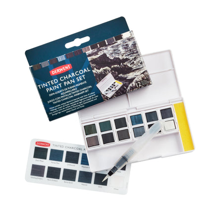 Tinted Charcoal Paint Pan Set - 12 Colours
