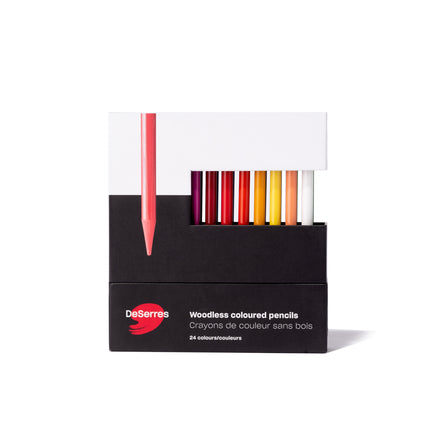 24-Pack Woodless Coloured Pencils