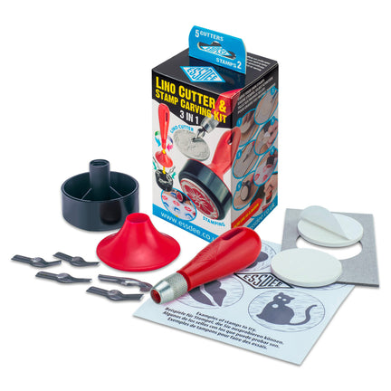 3 in 1 Lino Cutter & Stamp Carving Kit