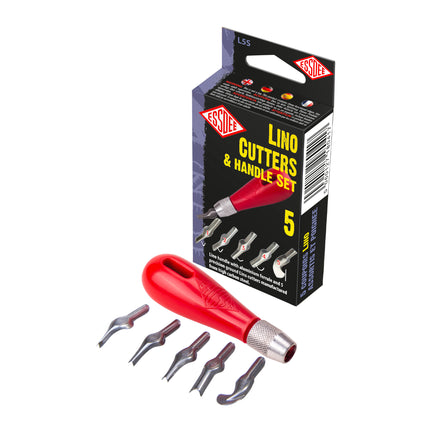 Lino Cutter Set - 5 Blades & 1 Handle