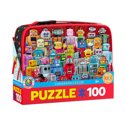 100-Piece Puzzle Lunch Box - "Robots"