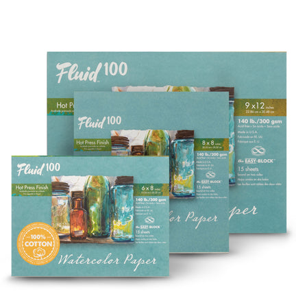 Fluid 100 Watercolour Block - Hot Press