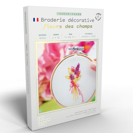 Decorative Embroidery Kit - "fleurs des champs"