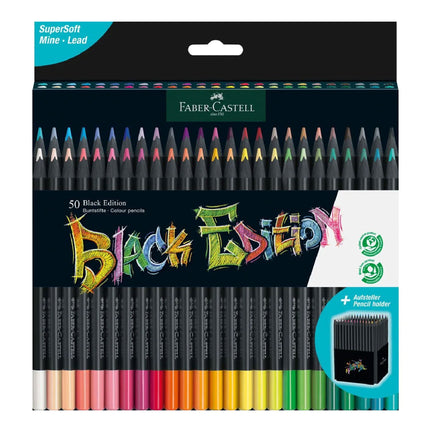 50-Pack Black Edition Coloured Pencils