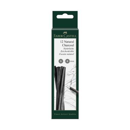 6-Pack PITT Natural Charcoal Sticks - 5-8 mm
